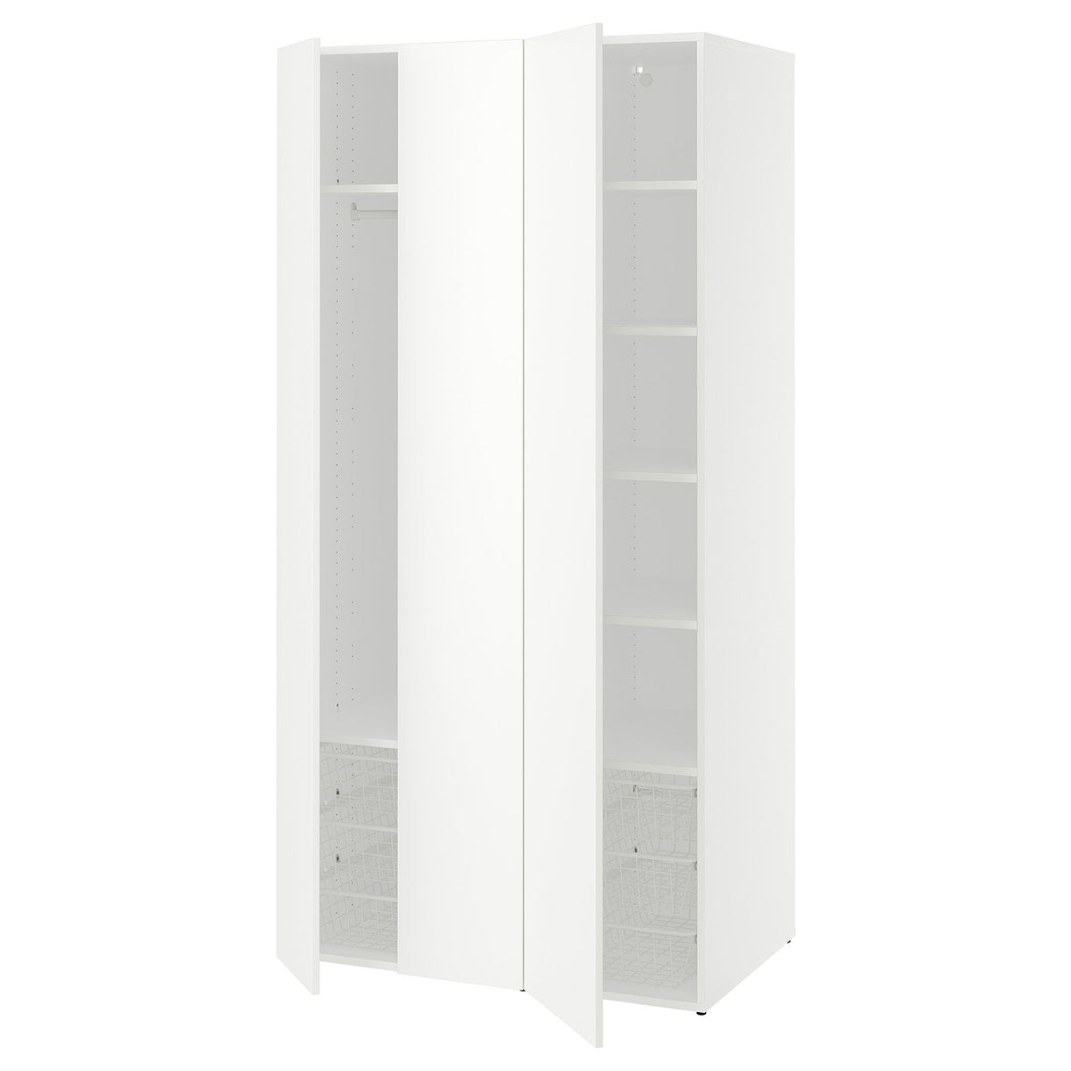 LASTARE wardrobe combination, white, 100x62x201 cm