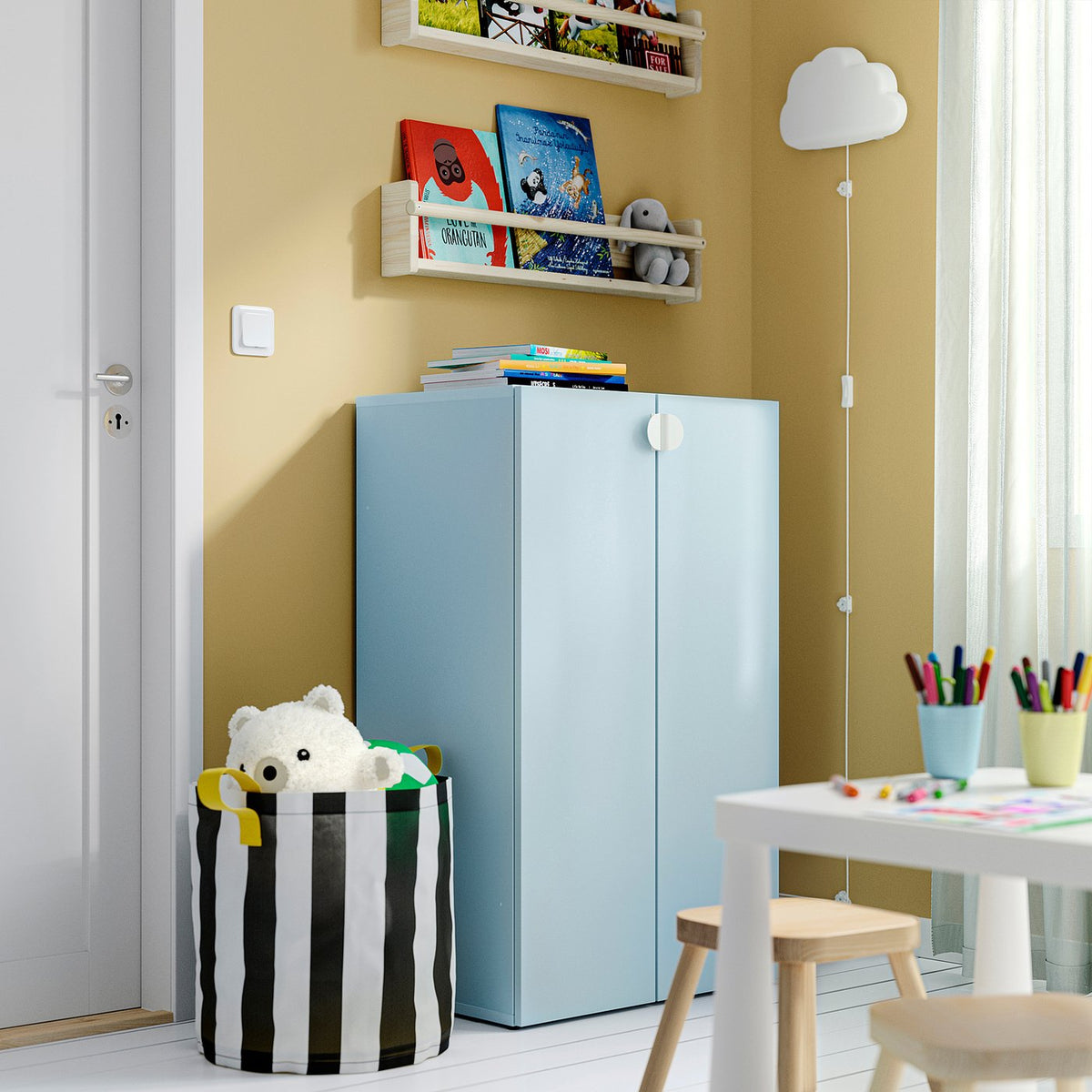 LASTARE wardrobe combination, blue, 60x42x101 cm