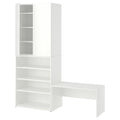LASTARE storage combination, white/with bench, 170x42x200 cm