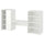 LASTARE storage combination, white/with bench, 210x42x100 cm