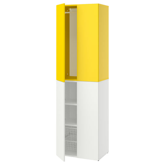 LASTARE storage combination, white/yellow, 60x42x200 cm