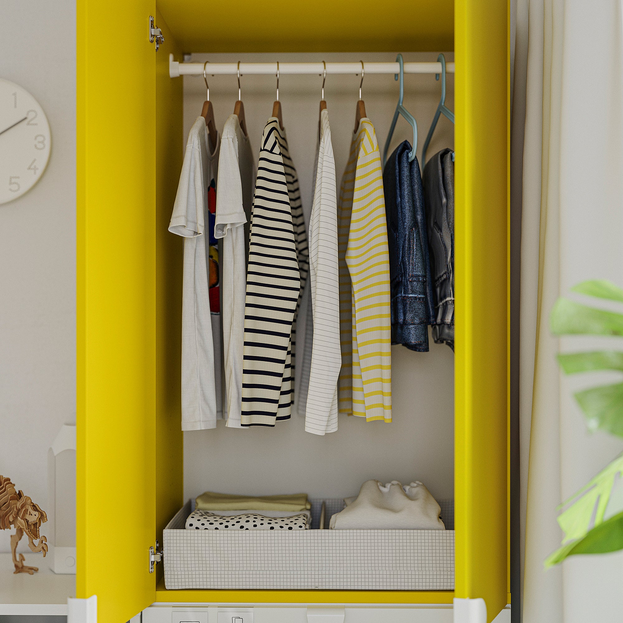 LASTARE storage combination, white/yellow, 100x42x200 cm