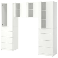 LASTARE storage combination, white, 240x42x201 cm