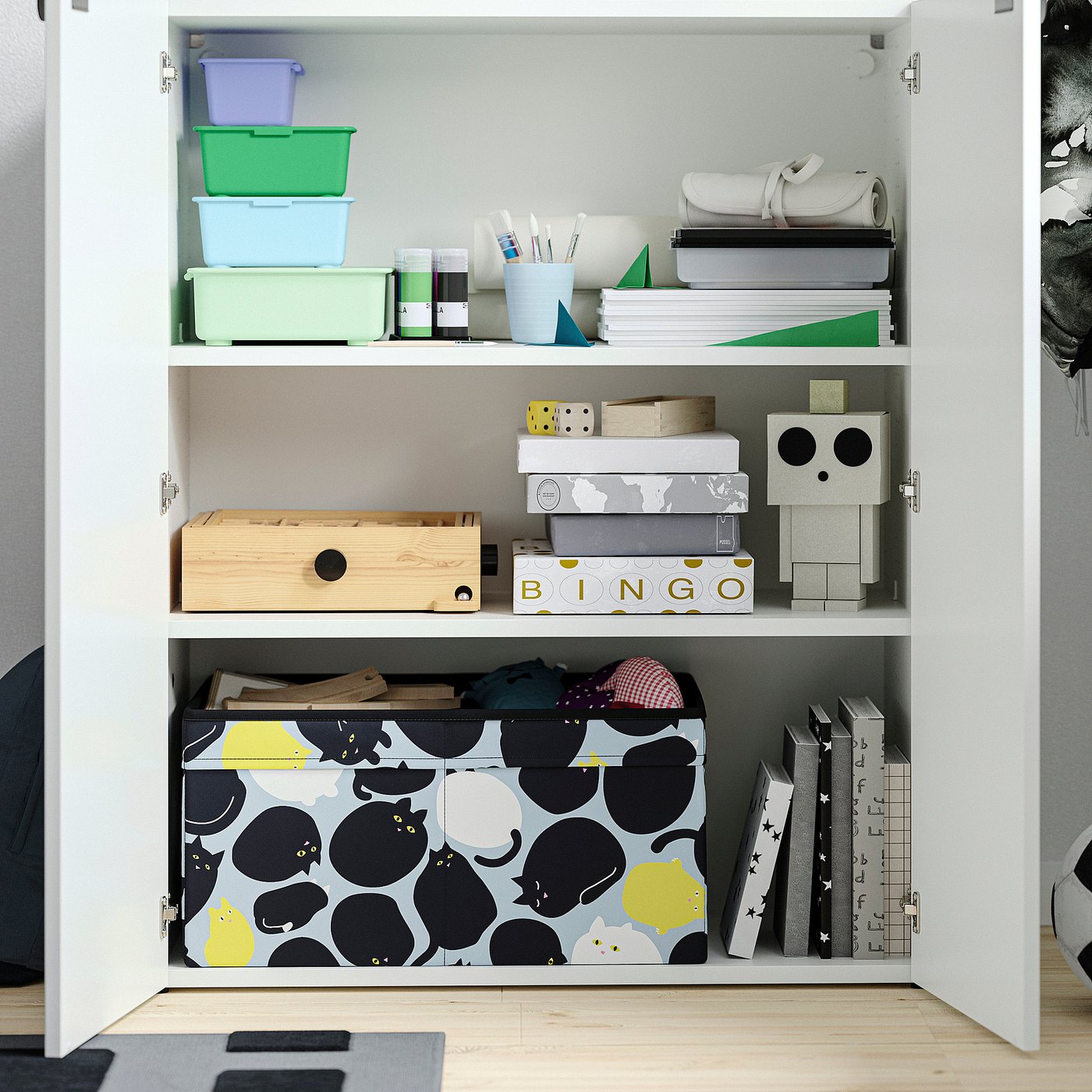 LASTARE storage combination, white, 80x42x100 cm