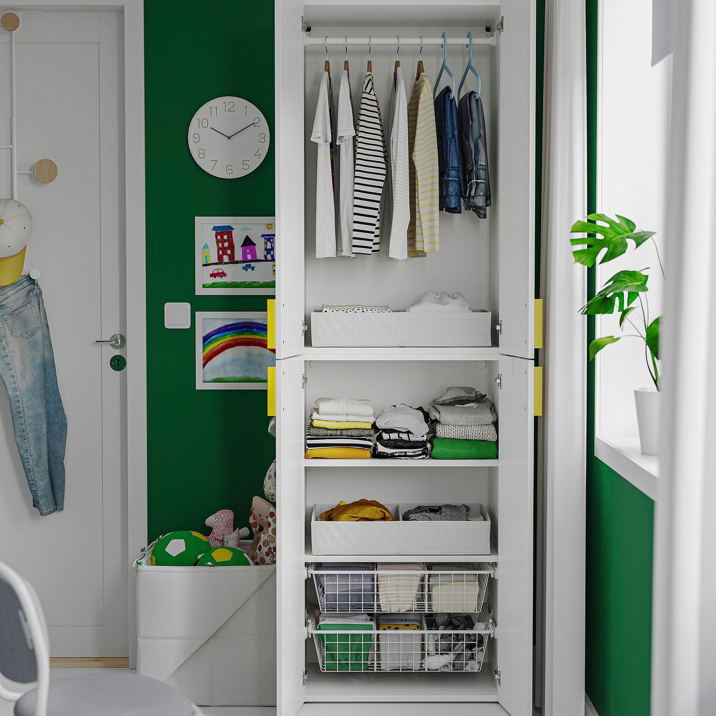 LASTARE storage combination, white, 60x42x200 cm