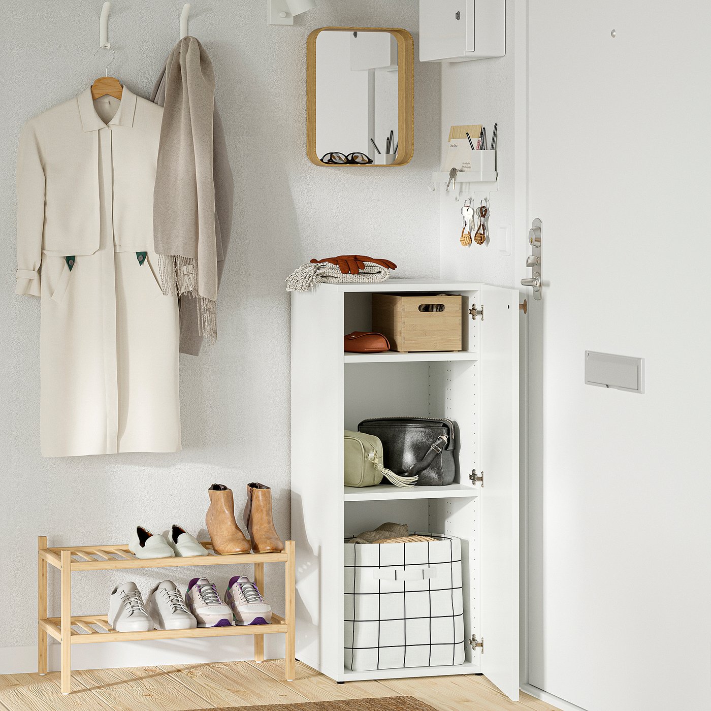 LASTARE storage combination, white, 40x42x100 cm