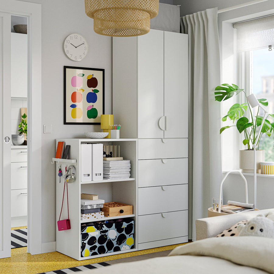 LASTARE storage combination, white, 60x42x100 cm