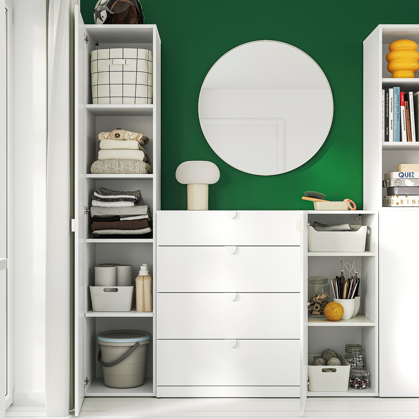LASTARE storage combination, white, 40x42x100 cm