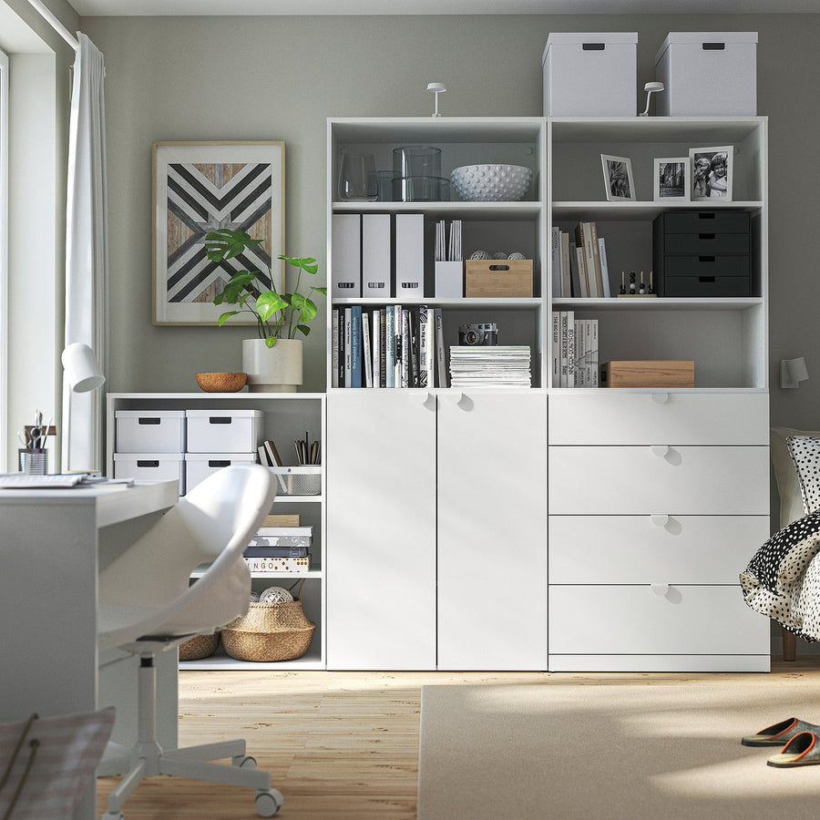 LASTARE storage combination, white, 240x42x200 cm