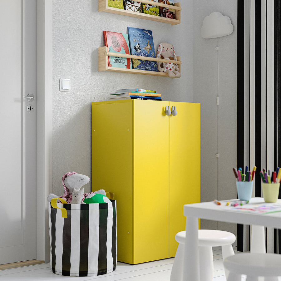 LASTARE storage combination, yellow, 60x42x100 cm