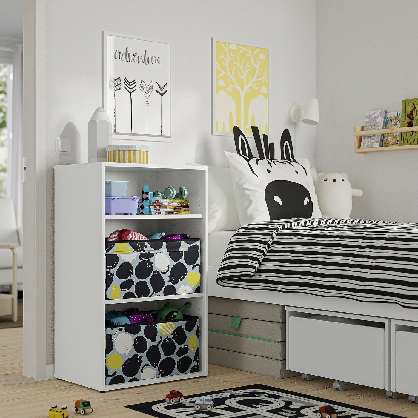 LASTARE shelving combination, white, 60x42x100 cm