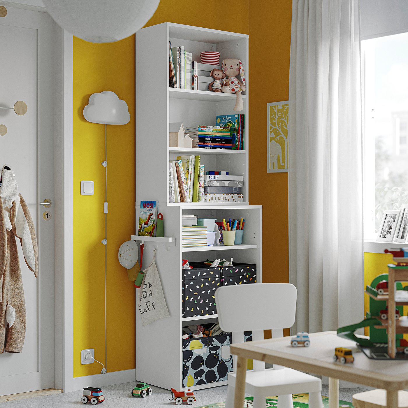 LASTARE shelving combination, white, 60x42x200 cm