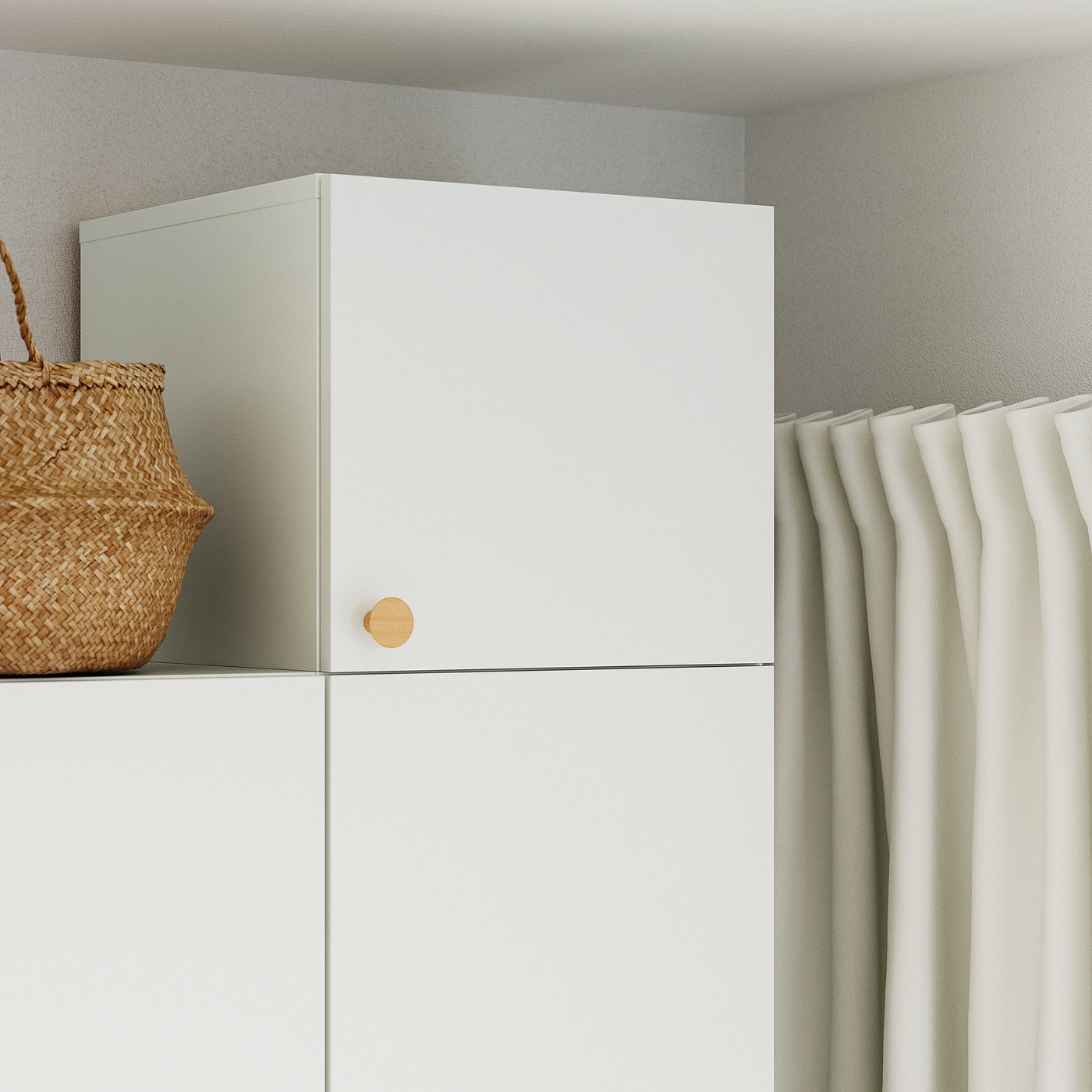 LASTARE height extension unit with door, white, 40x42x36 cm