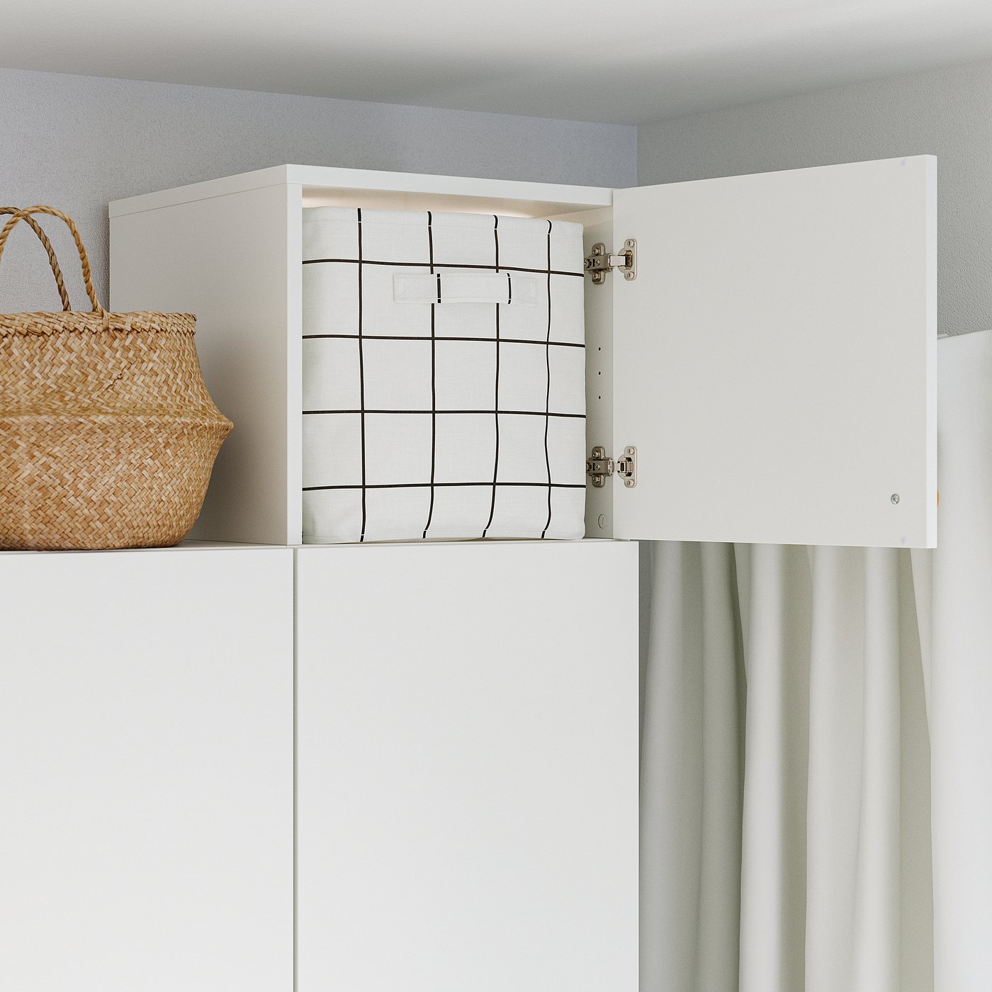 LASTARE height extension unit with door, white, 40x42x36 cm