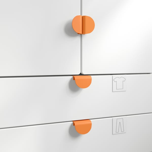 LATMASK clip-on handle, orange, 60 mm 2 pack
