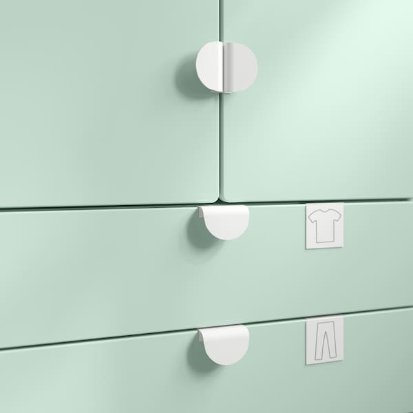 Ikea LATMASK - Clip-on handle, white, 60 mm 2 pack