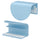 LATMASK clip-on handle, blue, 40 mmx60 mm cm