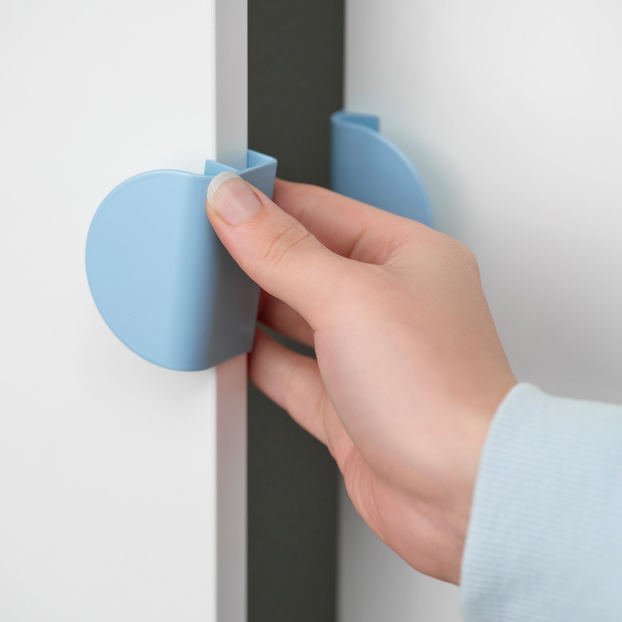 LATMASK clip-on handle, blue, 60 mm 2 pack