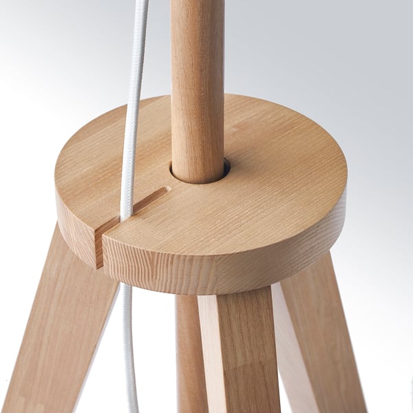 LAUTERS floor lamp, ash/white, 62 cm