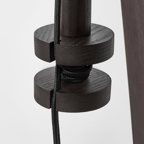 LAUTERS floor lamp, brown ash/white, 62 cm