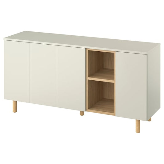 Ikea LEDAMOT - Cabinet, light grey-beige,150x42x75 cm