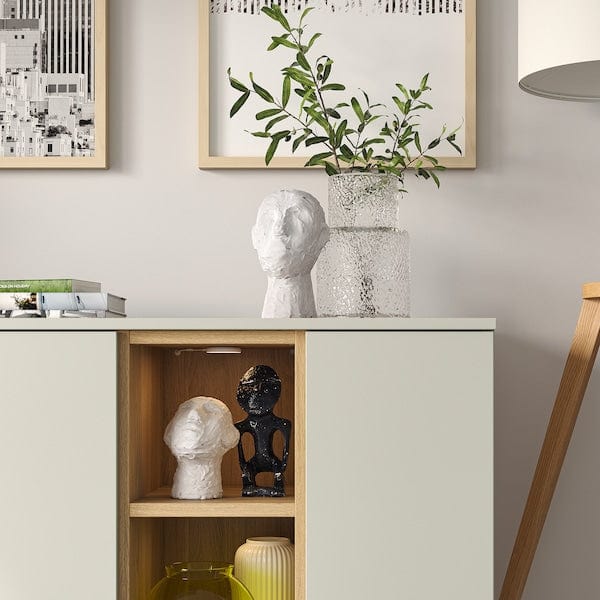 Ikea LEDAMOT - Cabinet, light grey-beige,150x42x75 cm