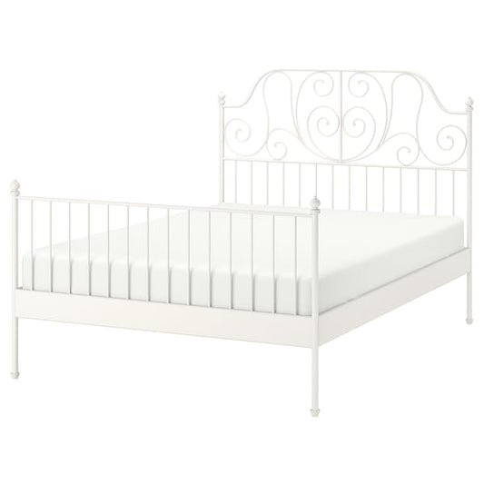 LEIRVIK - Bed frame, white,140x200 cm