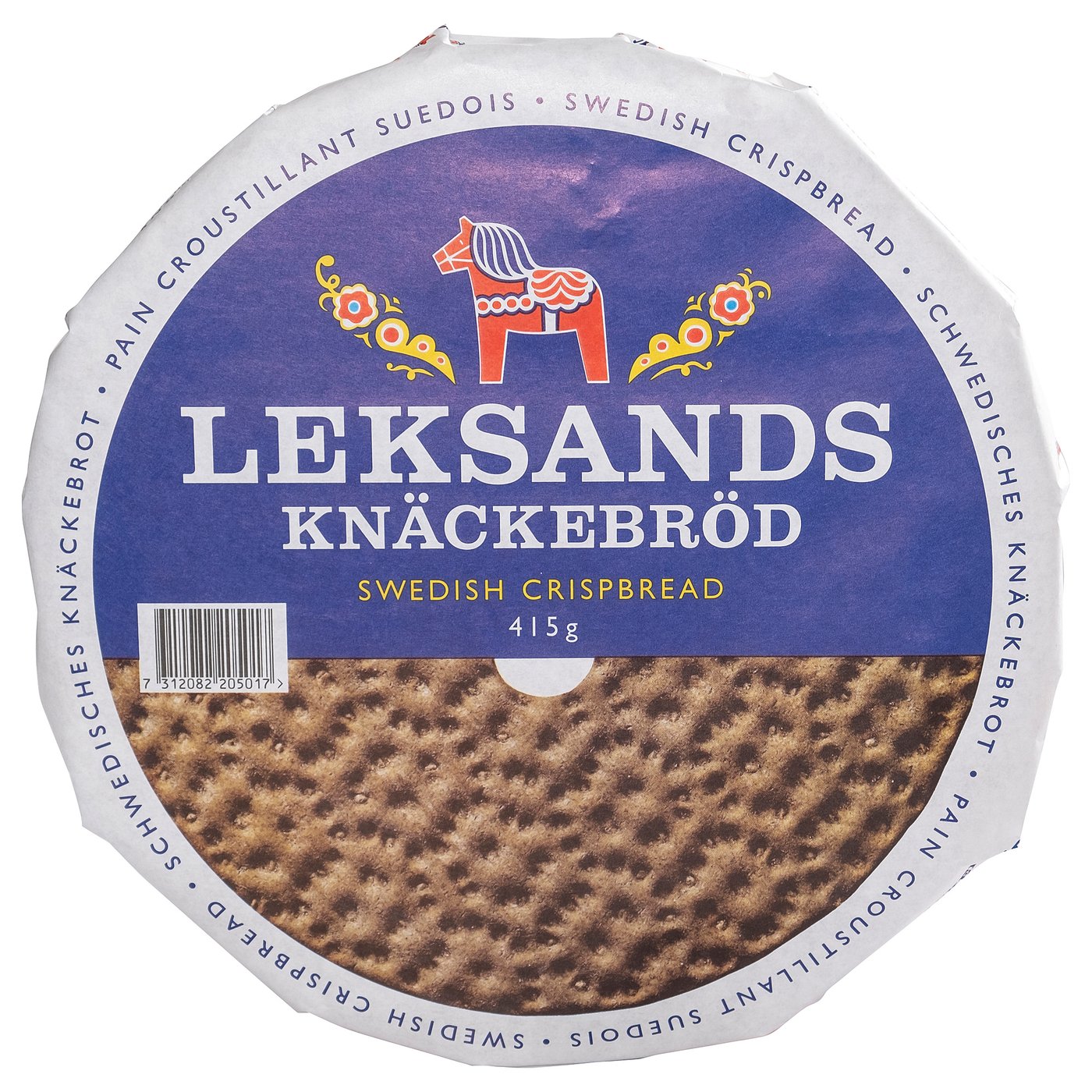 LEKSANDS KNÄCKEBRÖD rye crispbread, round, 415 g