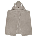 LEN baby towel with hood, beige/bunny-shaped, 60x125 cm