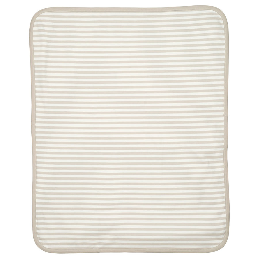 LEN blanket, white beige/bunny pattern stripe pattern, 80x100 cm