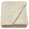 LEN blanket, white/knitted, 70x90 cm
