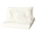 LEN duvet cover 1 pillowcase for cot, white beige/dot pattern, 110x125/35x55 cm