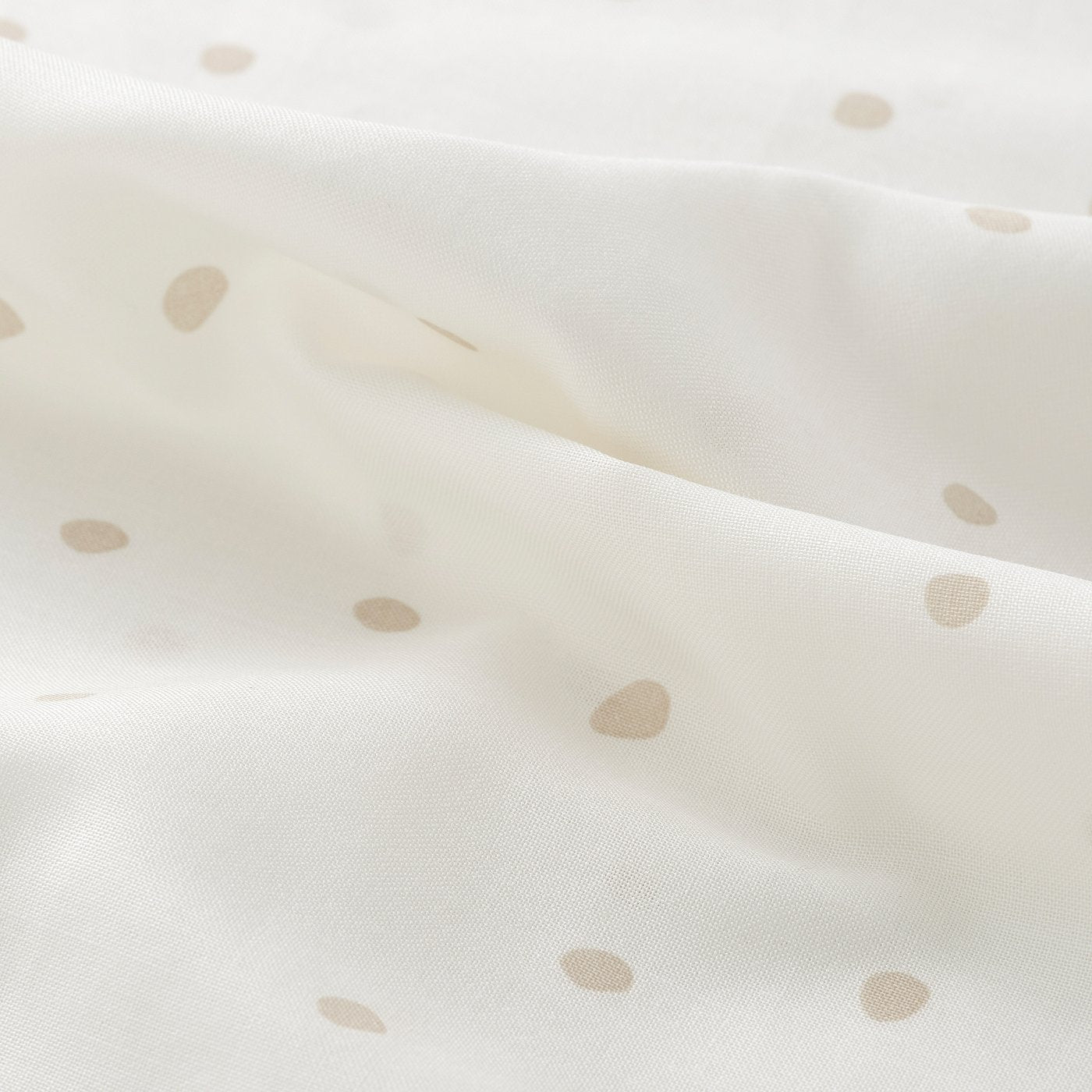 LEN duvet cover 1 pillowcase for cot, white beige/dot pattern, 110x125/35x55 cm
