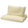LEN duvet cover 1 pillowcase for cot, white yellow/stripe pattern seersucker, 110x125/35x55 cm
