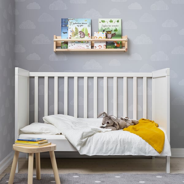 LEN duvet cover 1 pillowcase for cot, 110x125/35x55 cm