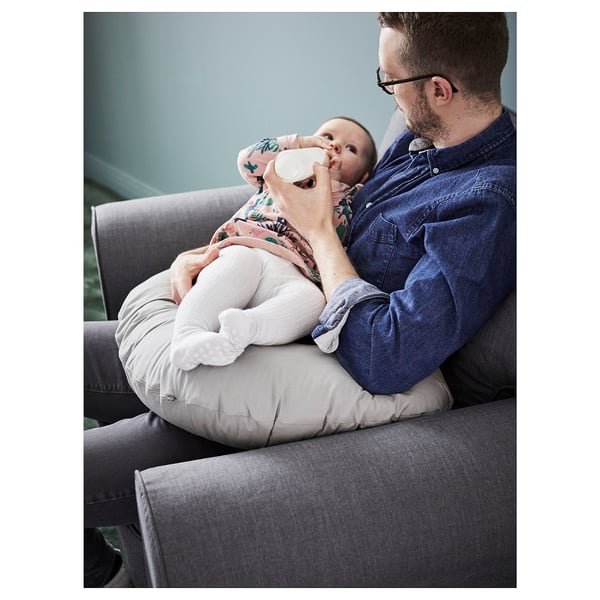 LEN nursing pillow, grey, 60x50x18 cm