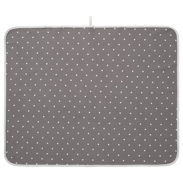 LEN babycare mat, dotted/grey, 90x70 cm
