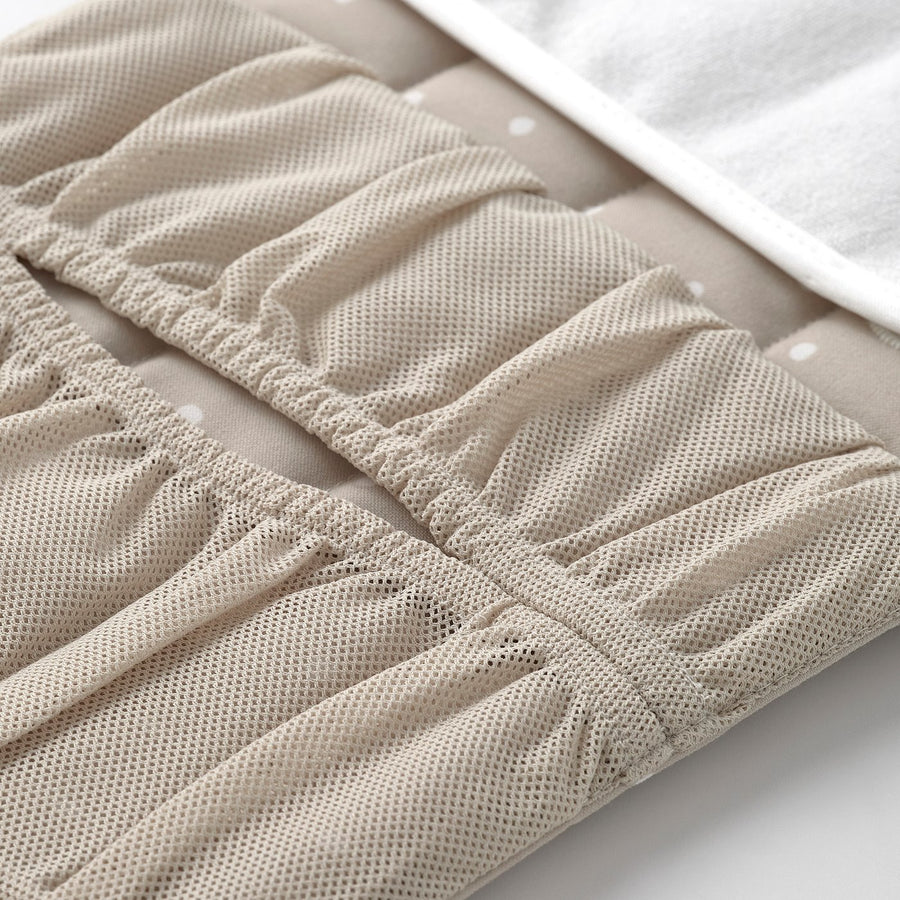 LEN babycare mat, beige/dot pattern foldable, 70x35 cm
