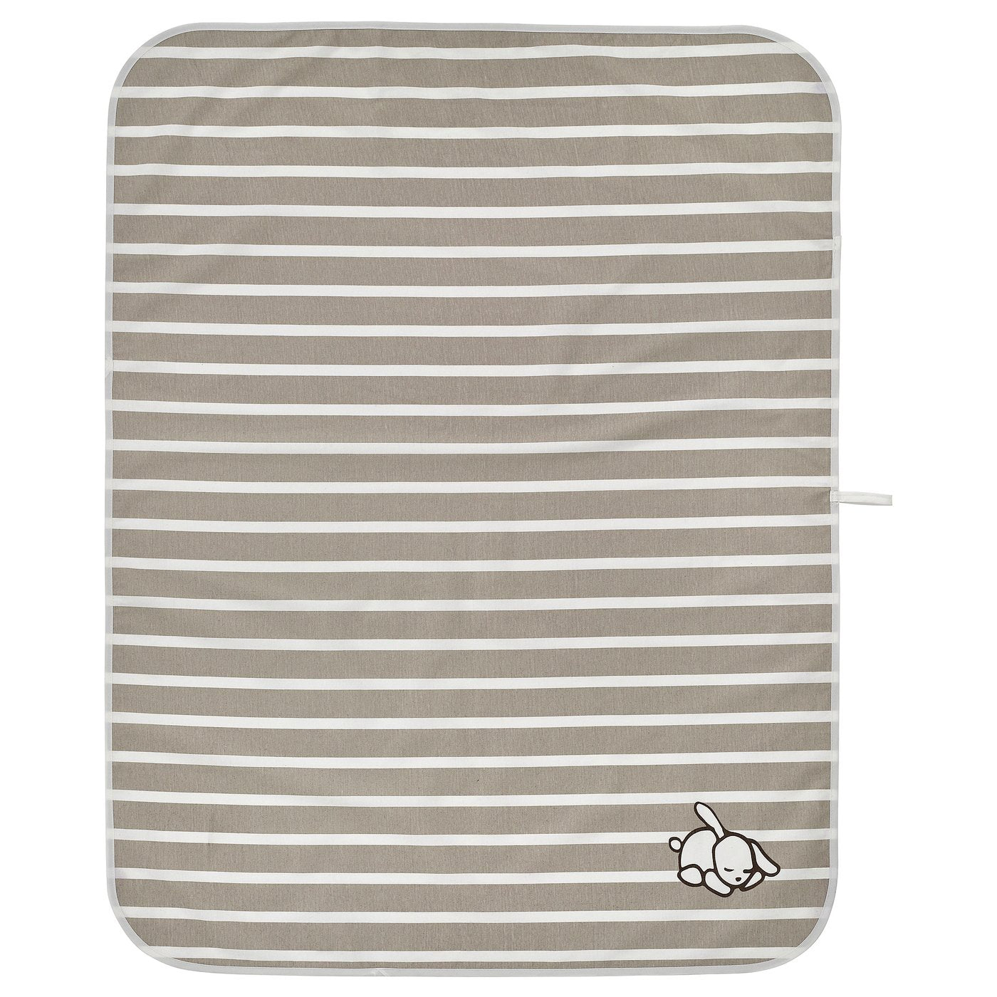 LEN babycare mat, white beige/stripe pattern, 90x70 cm