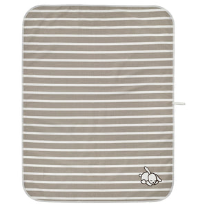 LEN babycare mat, white beige/stripe pattern, 90x70 cm