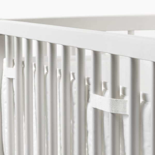 LEN bumper pad, white, 60x120 cm