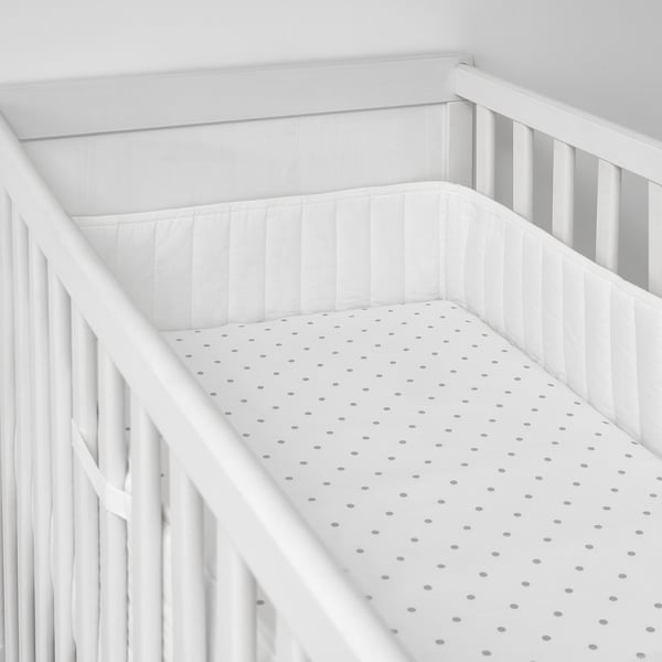 LEN bumper pad, white, 60x120 cm