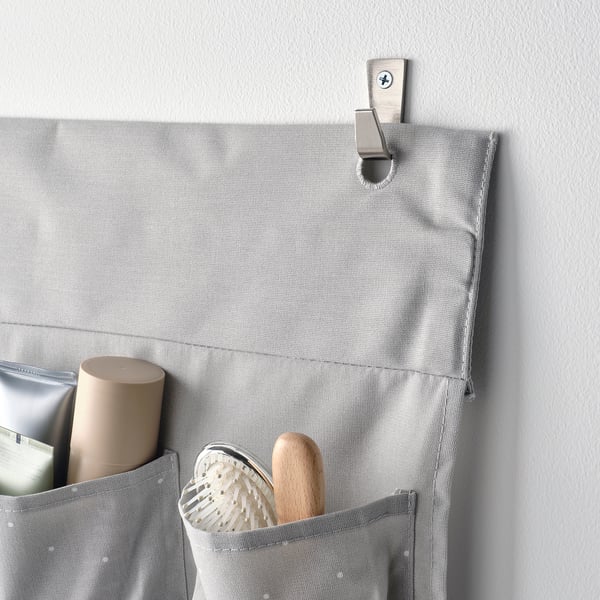 LEN hanging storage, dotted/light grey, 45x64 cm