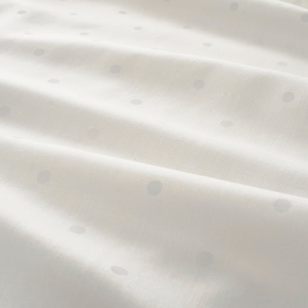 LENAST cot skirt, dotted/white, 60x120 cm