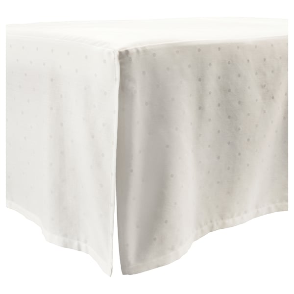 LENAST cot skirt, dotted/white, 60x120 cm