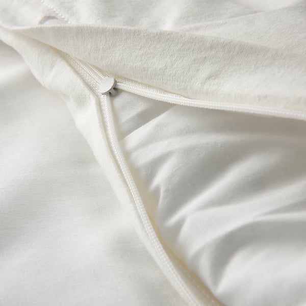 LENAST duvet cover 1 pillowcase for cot, white, 110x125/35x55 cm