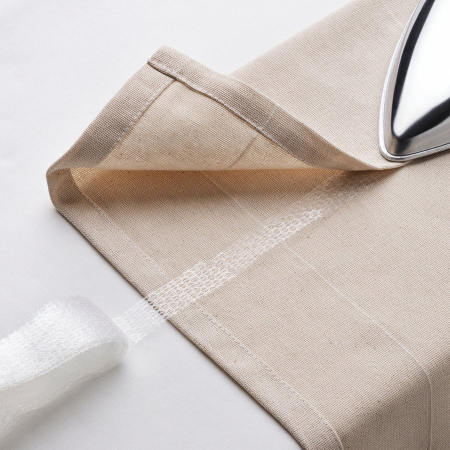 LENDA curtains with tie-backs, 1 pair, off-white/with heading tape, 140x300 cm