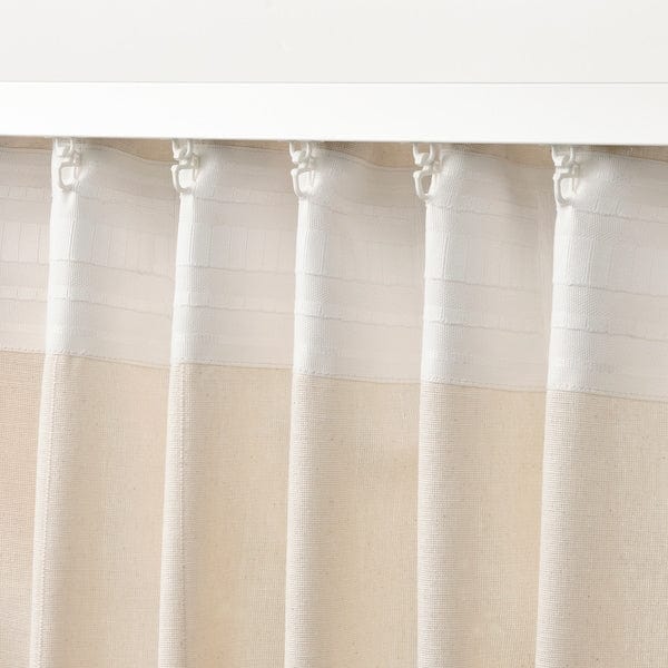 Ikea LENDA - Curtain with bracelet, 2 sheets, off-white, , 140x300 cm