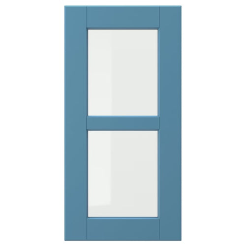 LERHYTTAN glass door, blue, 30x60 cm
