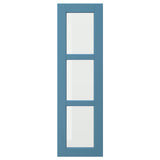 LERHYTTAN glass door, blue, 30x100 cm